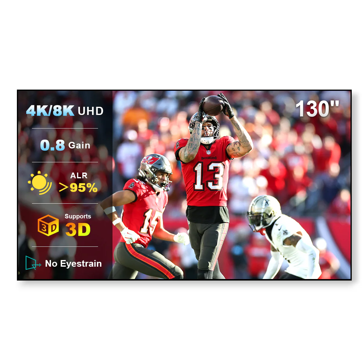 100"-130" NothingProjector Lenticular 4K ALR Projector Screen for Long/Standard Throw Projectors - Image 14