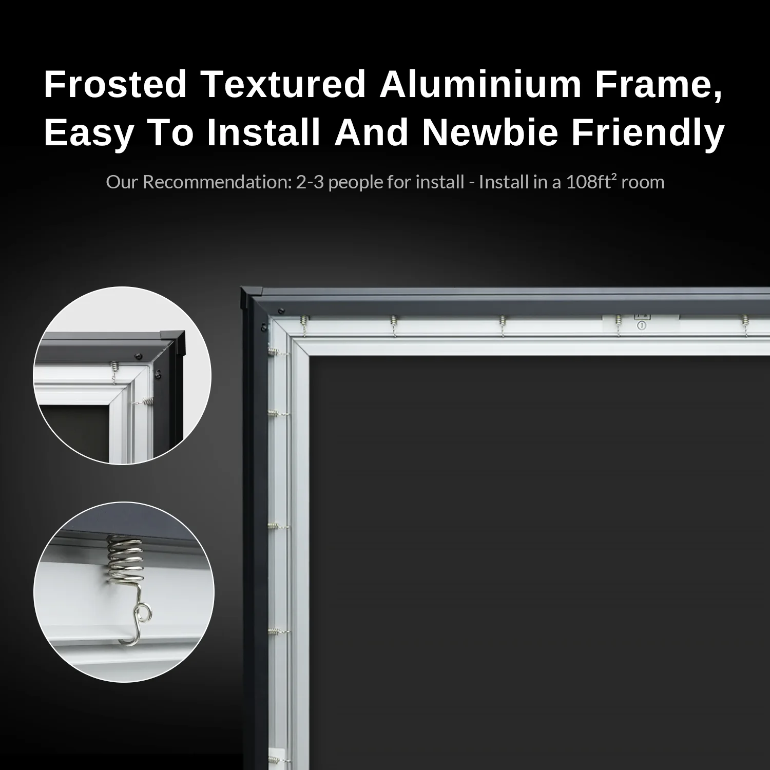 84''-150'' NothingProjector Black Series 95% ALR/CLR Ultra Short Throw Projector Screen - Image 22
