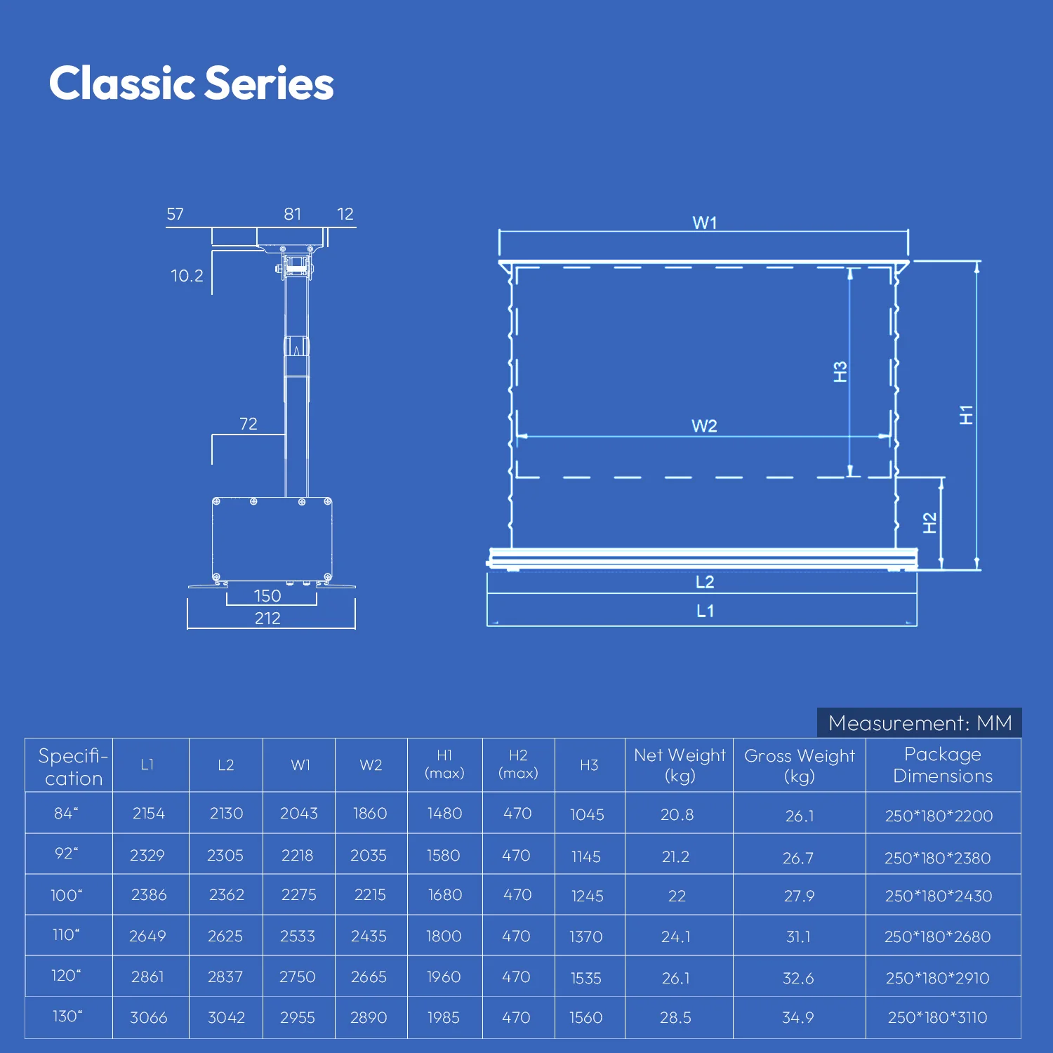 120'' NothingProjector PET Crystal Classic 85% ALR Motorized Floor Rising Screen For UST Projector (AU) - Image 9