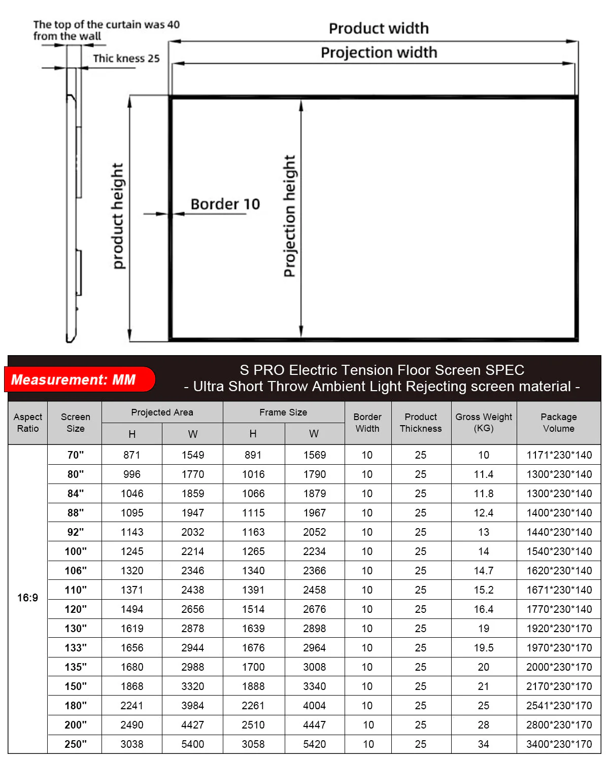 150 Inch NothingProjector Black Series Pet Crystal Lenticular Screen - Image 8