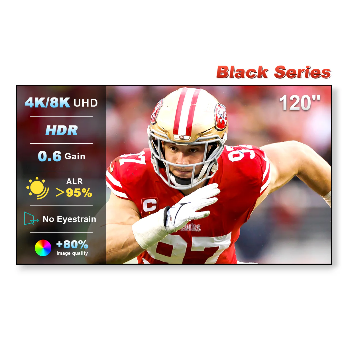 84''-150'' NothingProjector Black Series 95% ALR/CLR Ultra Short Throw Projector Screen - Image 4
