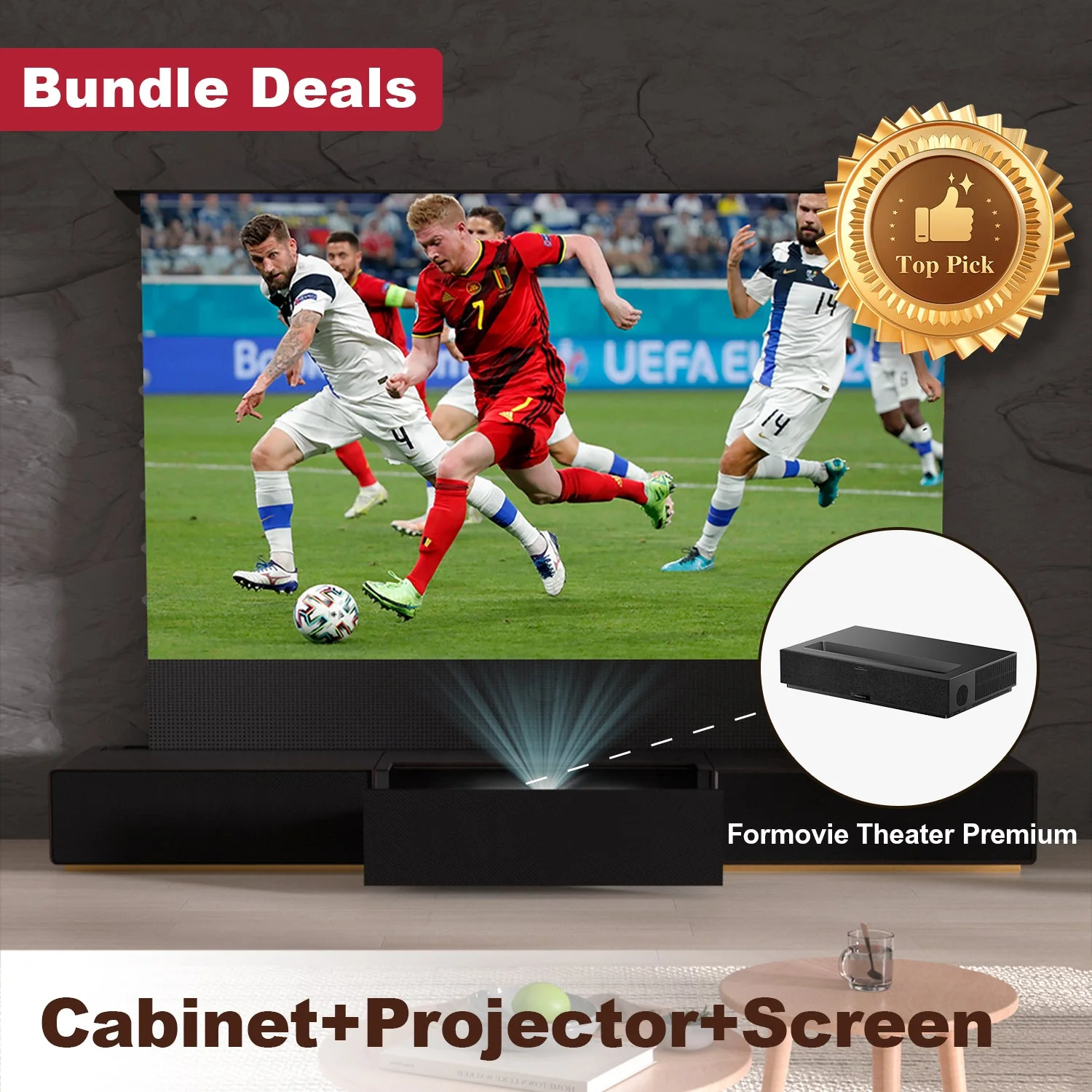(Bundle) Formovie Theater Premium + Black Series Motorized ALR Screen + Laser TV Cabinet (Pre-Assembled) - Image 28