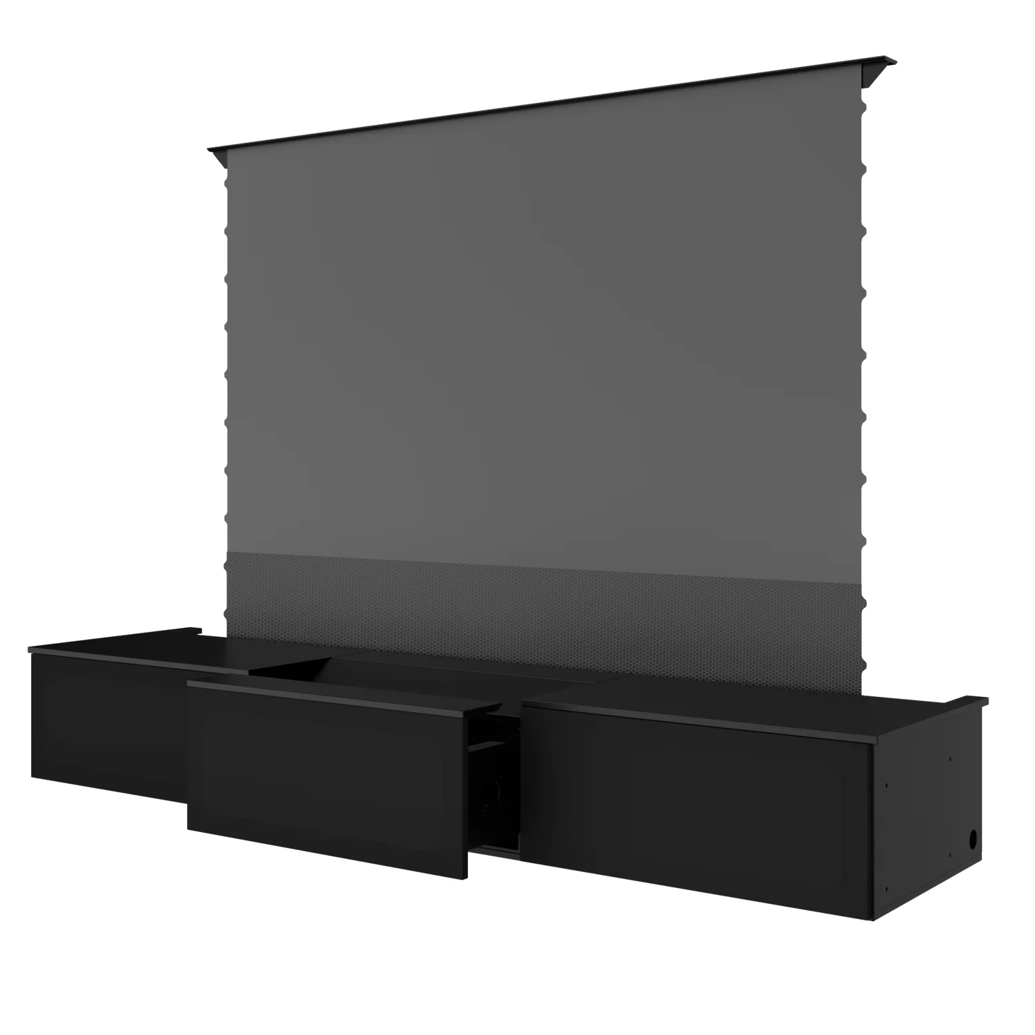 100"-120" Shore Black Motorized Laser TV Flat Pack Cabinet - Image 18