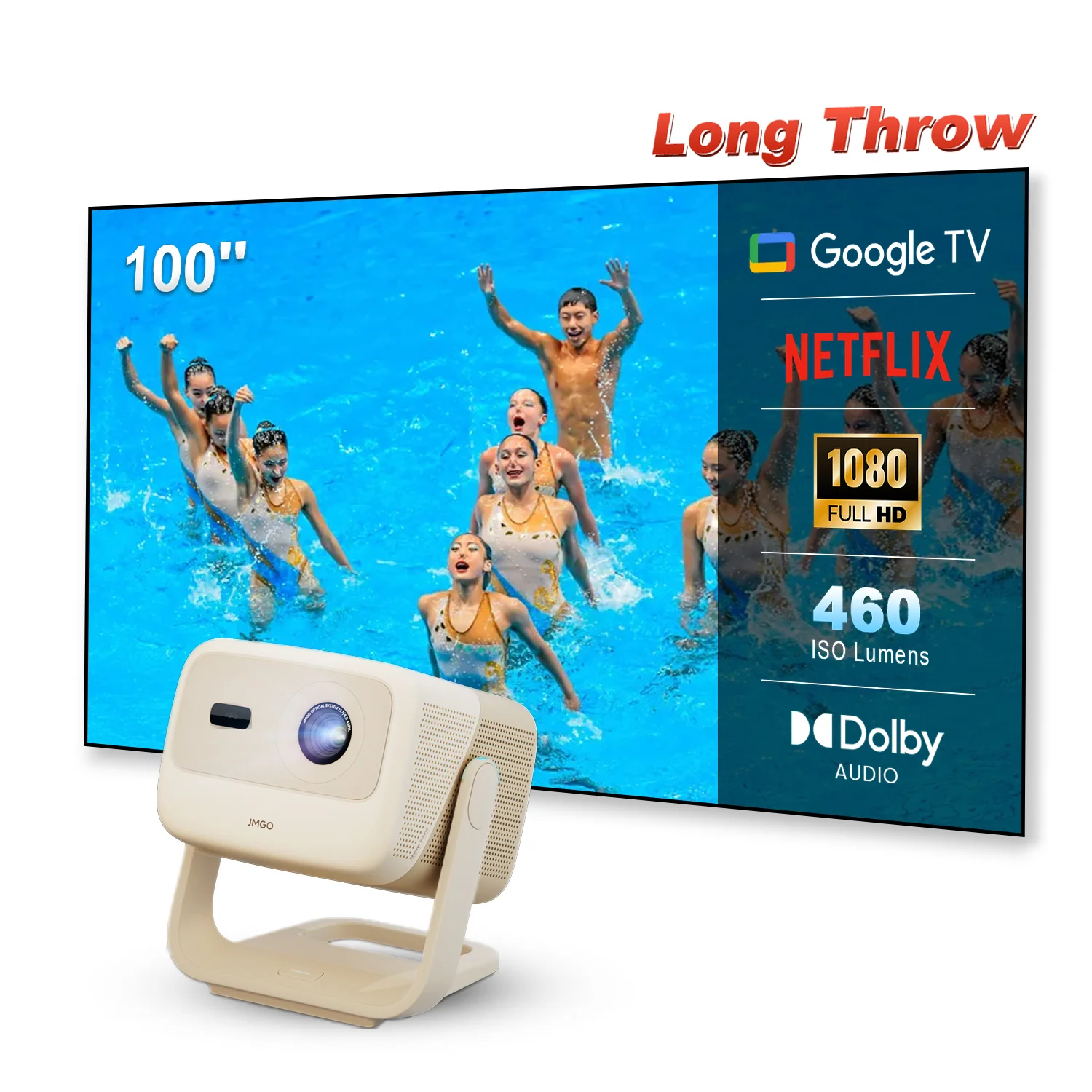 JMGO N1S Nano Long Throw LED Google TV Projector 460 ISO Lumens - Image 10