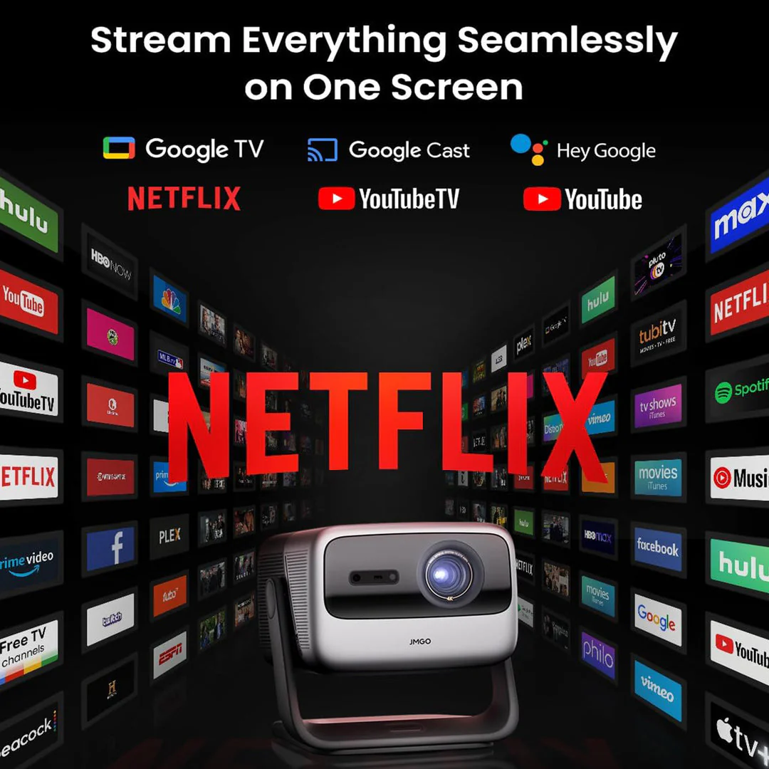 JMGO N1S Ultimate 4K Laser Outdoor Projector 3300 ISO Lumens Google TV with Netflix - Image 11