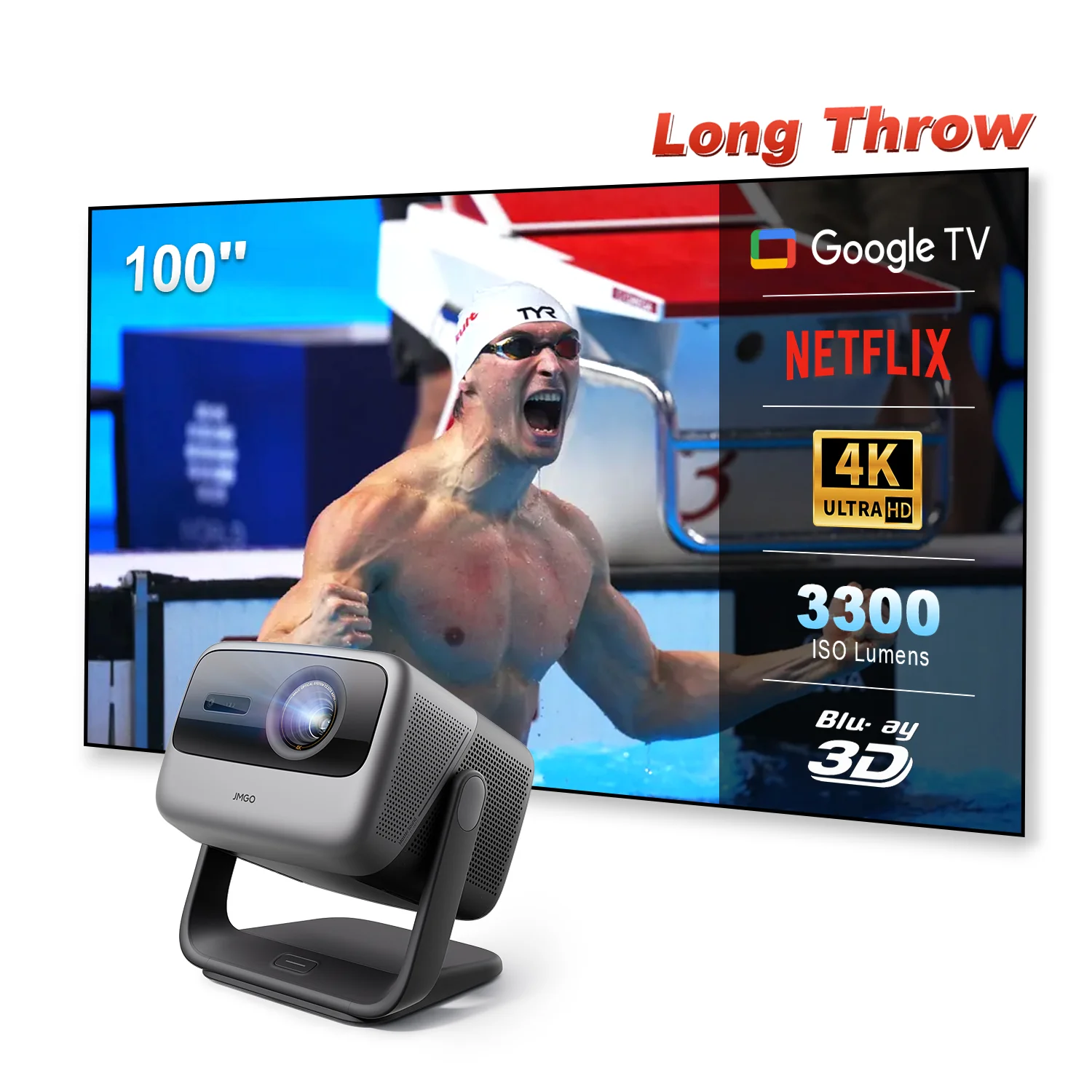 JMGO N1S Ultimate 4K Laser Outdoor Projector 3300 ISO Lumens Google TV with Netflix - Image 18