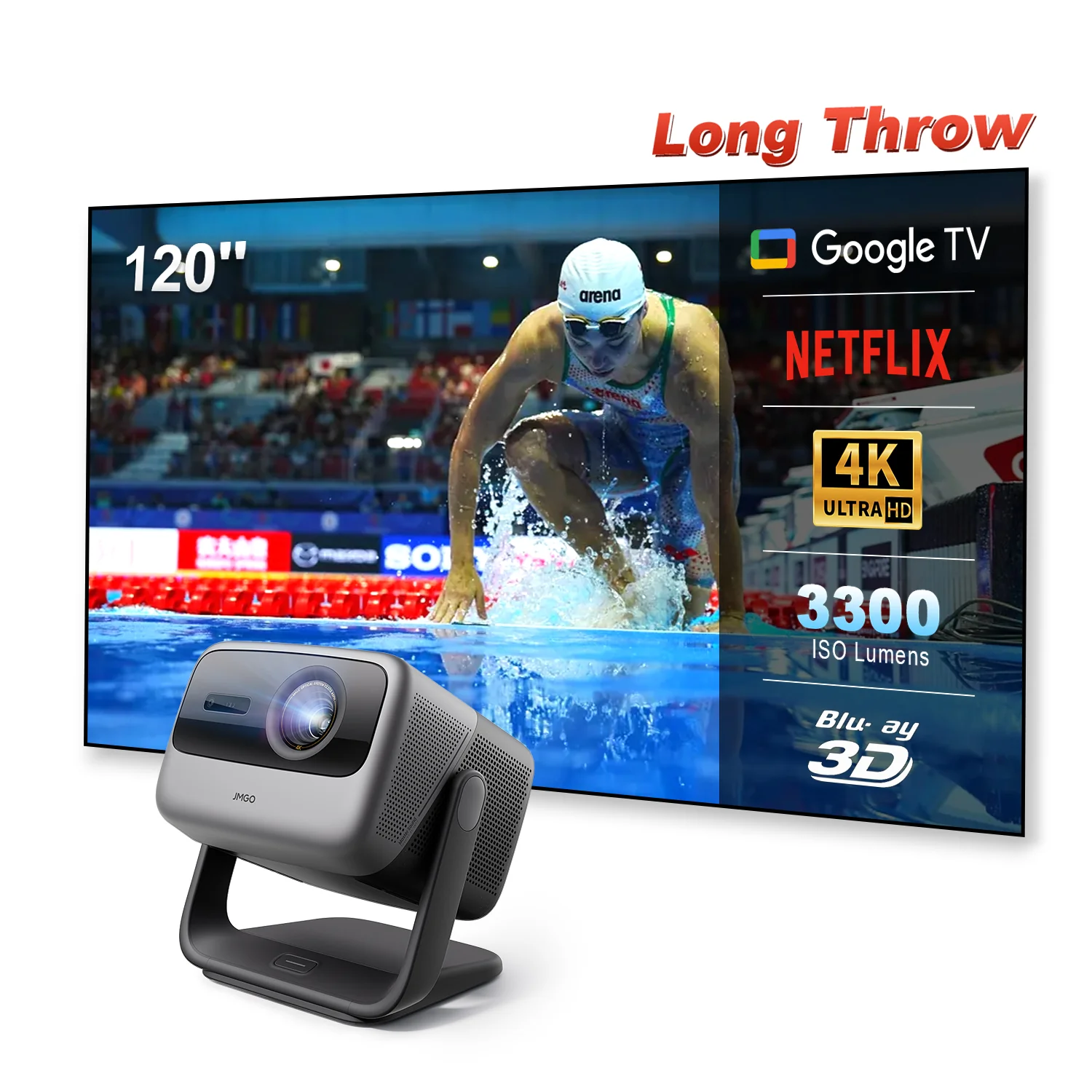 JMGO N1S Ultimate 4K Laser Outdoor Projector 3300 ISO Lumens Google TV with Netflix - Image 19