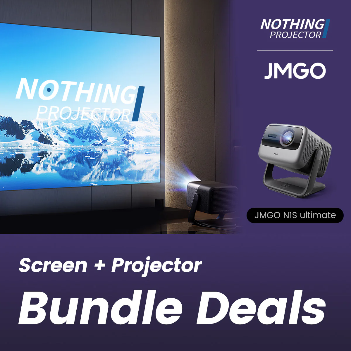 JMGO N1S Ultimate 4K Laser Outdoor Projector 3300 ISO Lumens Google TV with Netflix - Image 2
