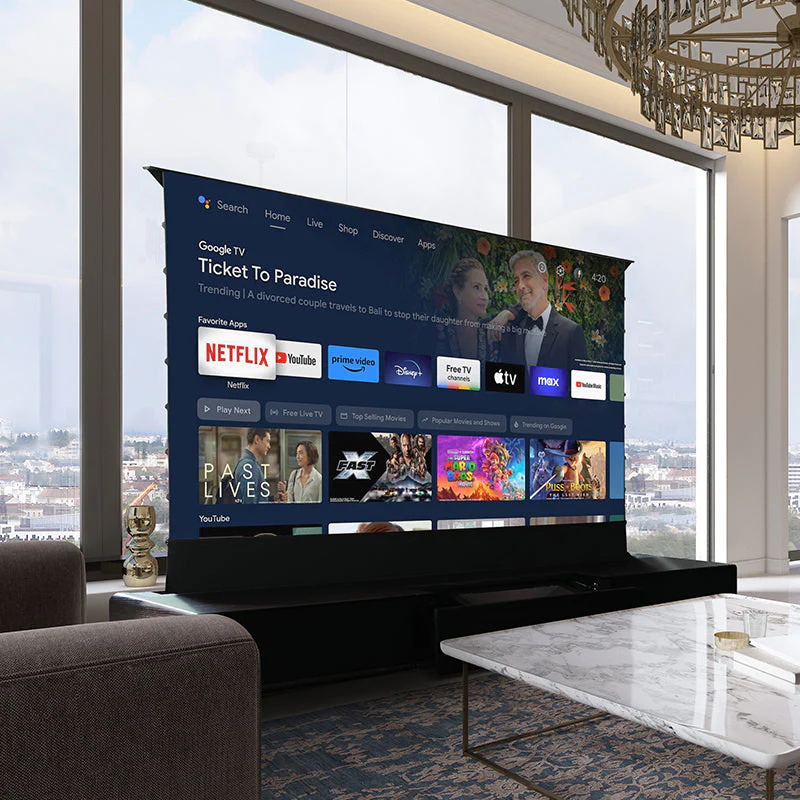 Shore Wood Grain TV Cabinet for Ultra Short Throw Projector (Pre-Assembled) - Image 17