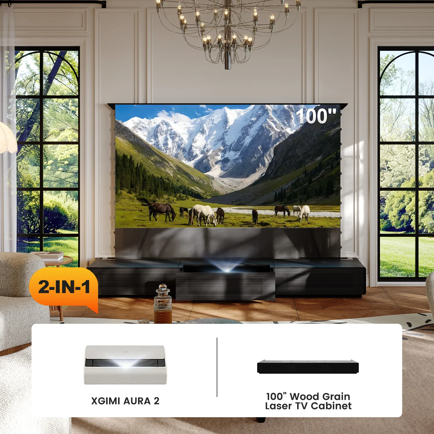 Shore Laser TV Cabinet + UST Projector Bundle (Pre-Assembled) - Image 11