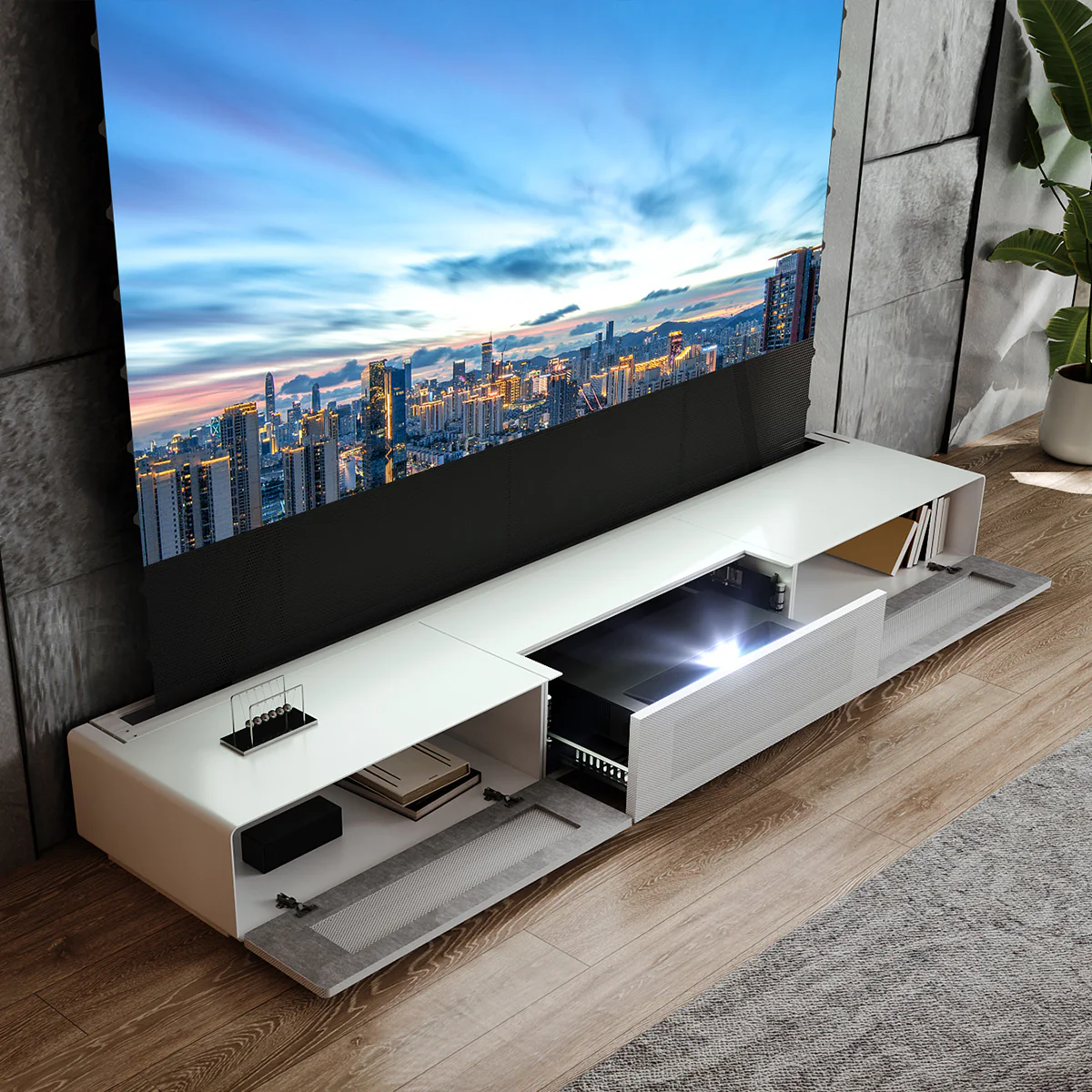 (Bundle) Formovie Theater Premium + Black Series Motorized ALR Screen + Laser TV Cabinet (Pre-Assembled) - Image 24